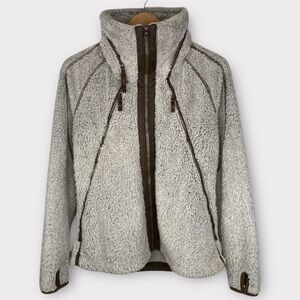 KUHL Flight Italian Fleece Jacket - Gray/Brown - Size L